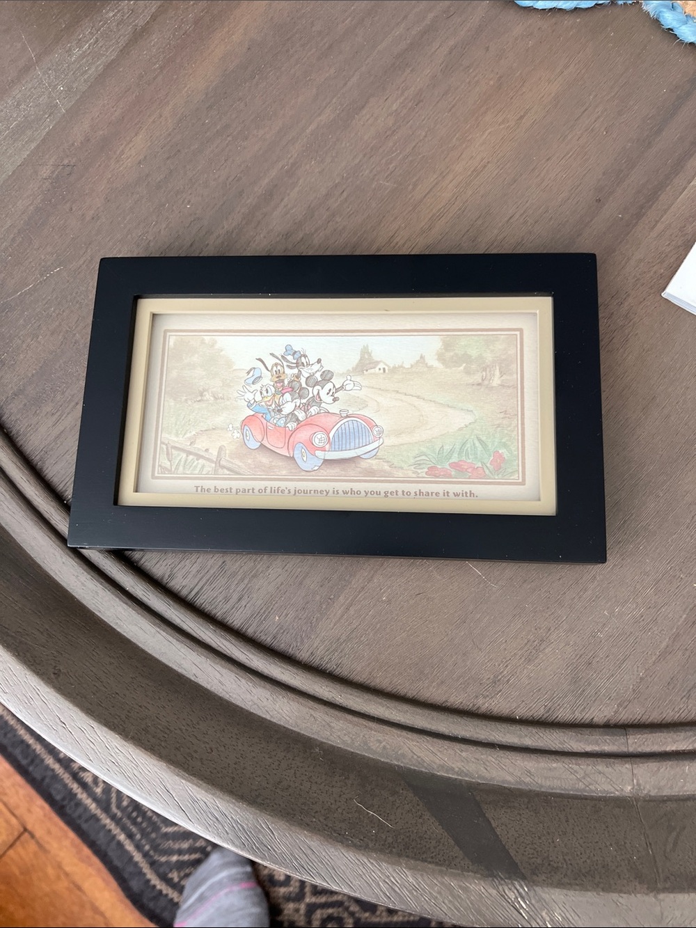 Hallmark Black and White Disney Logo Framed Backing
